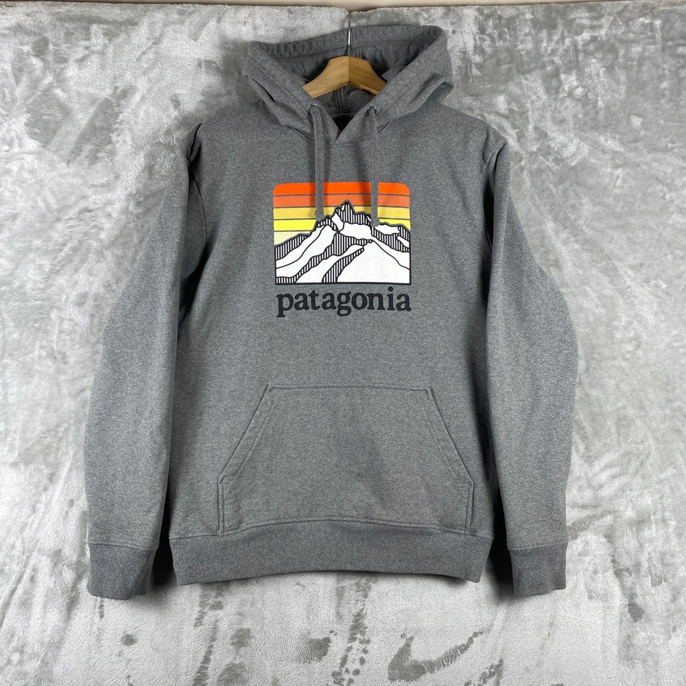 Patagonia Uprisal Hoody Men Size M Gray Fitz Roy Horizons Graphic Pullover